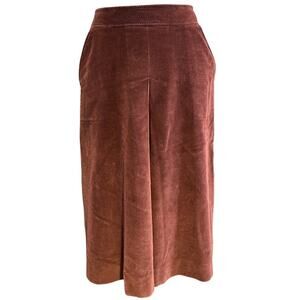 VTG 70s 80s Roots Haspel Corduroy Aline Midi Skirt S 6 Brown Retro Fall Academia